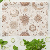 Hemels botanisch patroon (2) theedoek (Gevouwen)