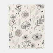 Hemels botanisch patroon (3) fleece deken (Voorkant)