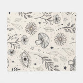 Hemels botanisch patroon (3) fleece deken (Voorkant (Horizontaal))