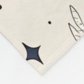 Hemels botanisch patroon (3) fleece deken (Hoek)