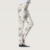 Hemels botanisch patroon (3) leggings (Rechts)