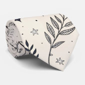 Hemels botanisch patroon (3) stropdas (Opgerold)