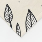 Hemels botanisch patroon (4) fleece deken (Hoek)