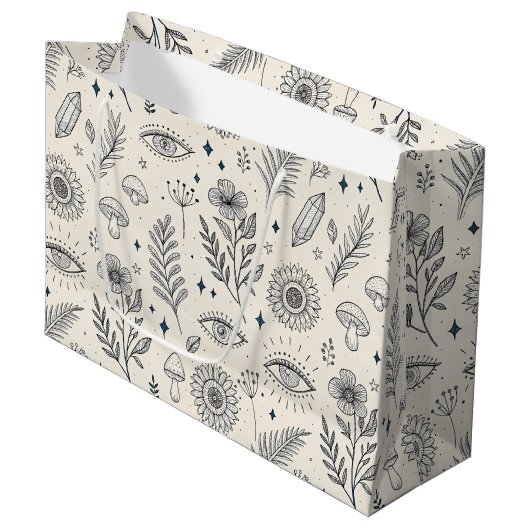 Hemels botanisch patroon (4) groot cadeauzakje (Voorkant Gekanteld)
