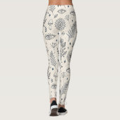 Hemels botanisch patroon (4) leggings (Achterkant)