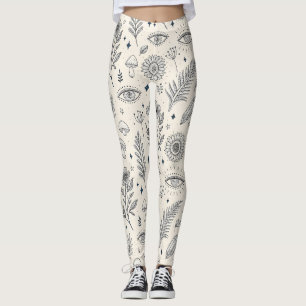Hemels botanisch patroon (4) leggings