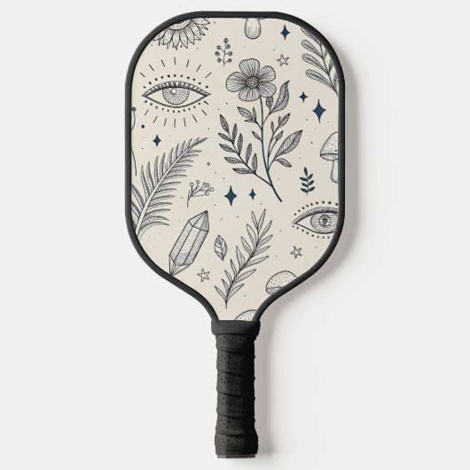 Hemels botanisch patroon (4) pickleball paddle (Voorkant)