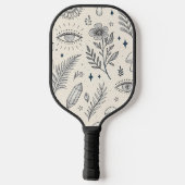 Hemels botanisch patroon (4) pickleball paddle (Achterkant)