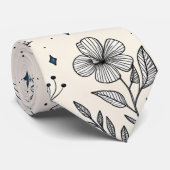 Hemels botanisch patroon (4) stropdas (Opgerold)