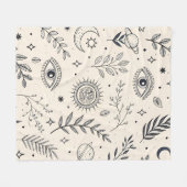 Hemels botanisch patroon (5) fleece deken (Voorkant (Horizontaal))