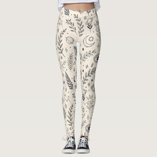 Hemels botanisch patroon (5) leggings