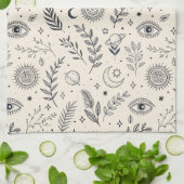 Hemels botanisch patroon (5) theedoek (Gevouwen)