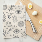 Hemels botanisch patroon (5) theedoek (Quarter Fold)