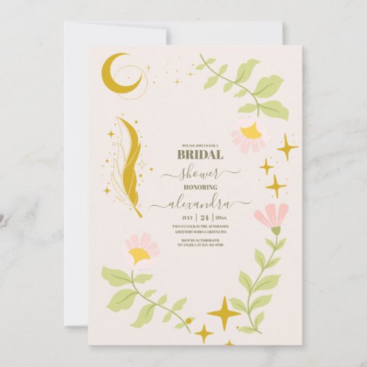 hemels botanisch Vrijgezellenfeest Kaart (Voorkant)