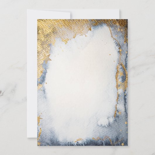 Hemels Bruidsboeket Maansymbool Bruidsshower Kaart (Achterkant)