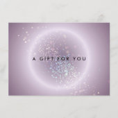 Hemels Confetti Gloeiend Paars Cadeaubon (Voorkant)