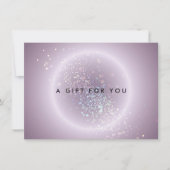 Hemels Confetti Gloeiend Paars Cadeaubon (Voorkant)