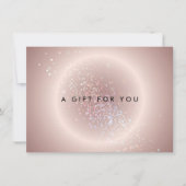 Hemels Confetti Gloeiend Roze Cadeaubon (Voorkant)