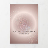 Hemels Confetti Gloeiend Roze Schoonheid Brochure Drieluik Kaart (Cover)
