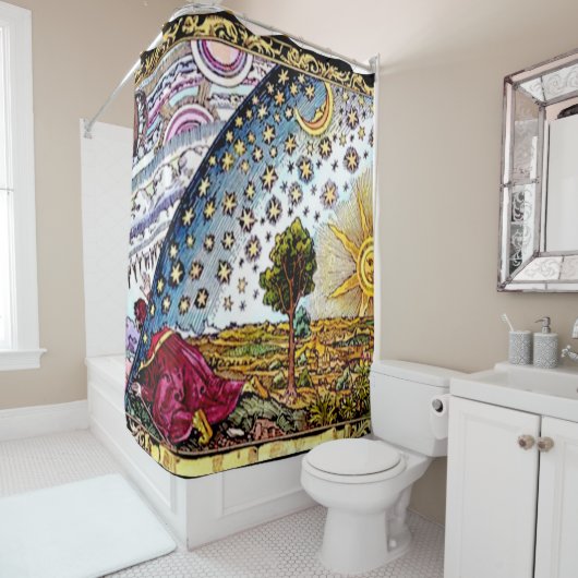 hemels: de flammarion gravure douchegordijn (In situ)