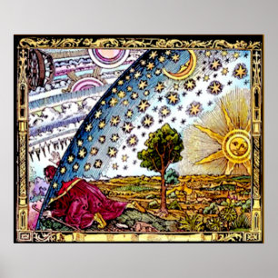 hemels: de flammarion gravure poster