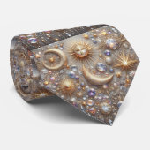 Hemels Diamantpatroon Stropdas (Opgerold)