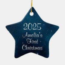 Hemels Diepblauw Ruimtekindje Kerstmis voor het Ee