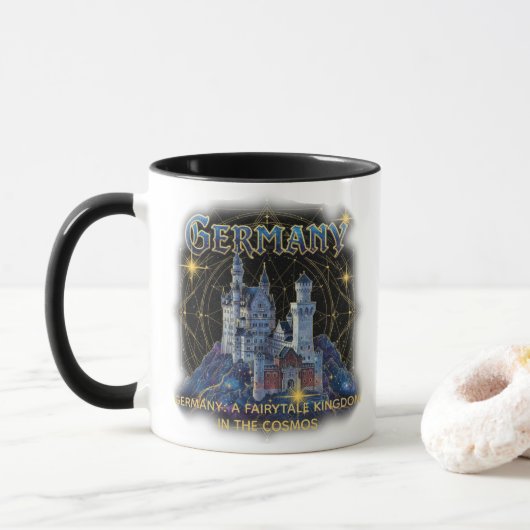 Hemels Duitsland Neuschwanstein Kasteel Kunst Mok (Met donut)