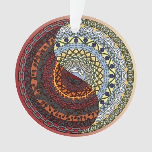 Hemels en hel Acrylaat Ornament (voorkant)