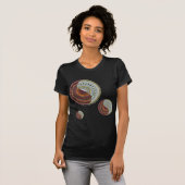 Hemels en Heliaans Donker Damesoverhemd T-shirt (Voorkant volledig)