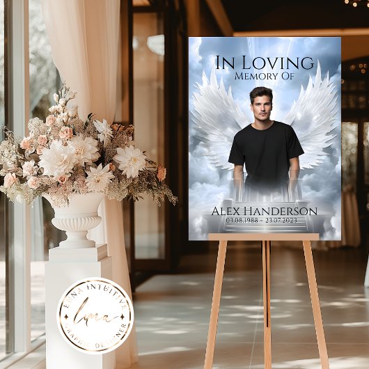 Hemels Engel Vleugels Memorial Welkomstbord Poster