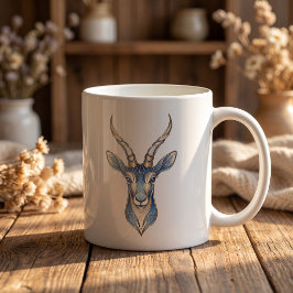 Hemels Gazelle Mok Goud & Blauw Luxe Lijn Kunst