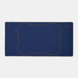 Hemels Geleerde Marineblauwe Bureaumat met Initial