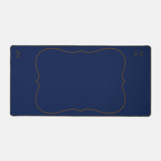 Hemels Geleerde Marineblauwe Bureaumat met Initial