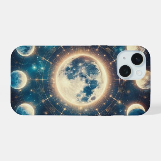 hemels getinte telefoonhoesje iPhone 15 case (Achterkant horizontaal)