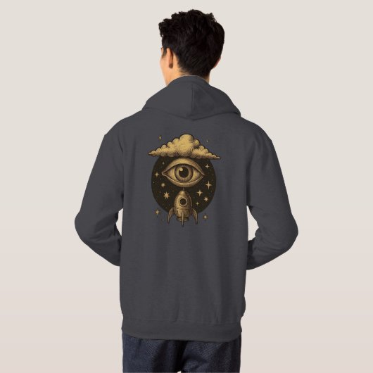 HEMELS GEZICHT – Het oog dat dromen lanceert Hoodie (Achterkant volledig)