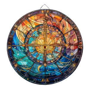 Hemels Glas in lood Dartboard Dartbord