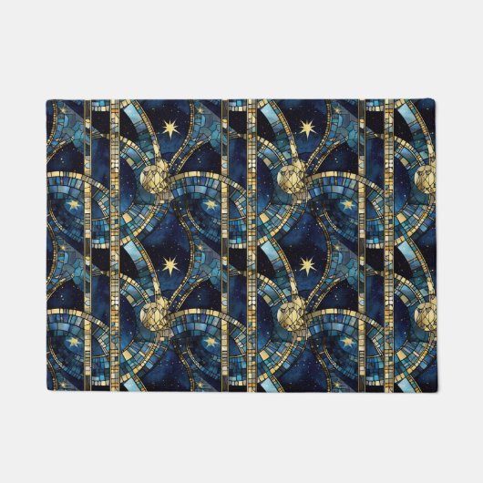 Hemels Glas in lood Deurmat (Voorkant)