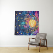 Hemels Glas in lood Kunstwandtapijt Wandkleed (In Situ (horizontaal))