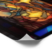 Hemels Glas in lood Kunstwerk Poster (Hoek)