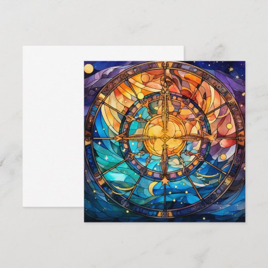 Hemels Glas in lood Wenskaart (Voorkant / Achterkant)