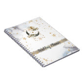 Hemels Goud Maan Sterren Notitieboek (Rechterzijde)