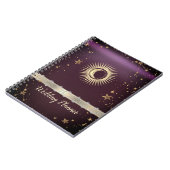 Hemels goud Zon En Maan Sterren Bourgondië Notitieboek (Linkerzijde)