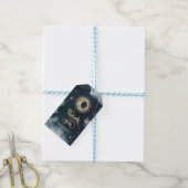 Hemels goud Zon,Maan,Sterren Nachtelijke hemel  Cadeaulabel (Met Touw)