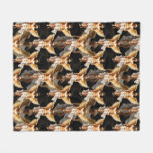 Hemels gouden engelen patroonontwerp fleece deken (Voorkant (Horizontaal))