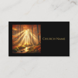 Hemels Gouden Kruis in het Herfstbos Visitekaartje