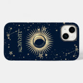 Hemels Gouden Zon En Maan Sterren Case-Mate iPhone Case (Achterkant (horizontaal))