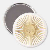 Hemels Gouden Zon Gelukkig Zonneschijn Boho Modern Magneet (Voorkant / Achterkant)