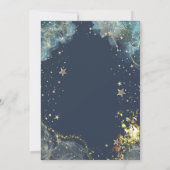 Hemels Gouden Zon Maan Gouden Glitters Kaart (Achterkant)