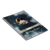 Hemels Gouden Zon,Maan,Sterren Lotus Nachtelijke H Notitieboek (Rechterzijde)